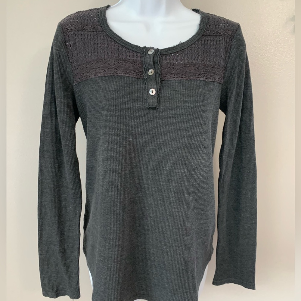 Mystery Charcoal Waffle Knit Top